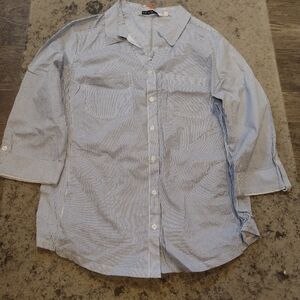 NWT Blue Striped Button-Up Shirt